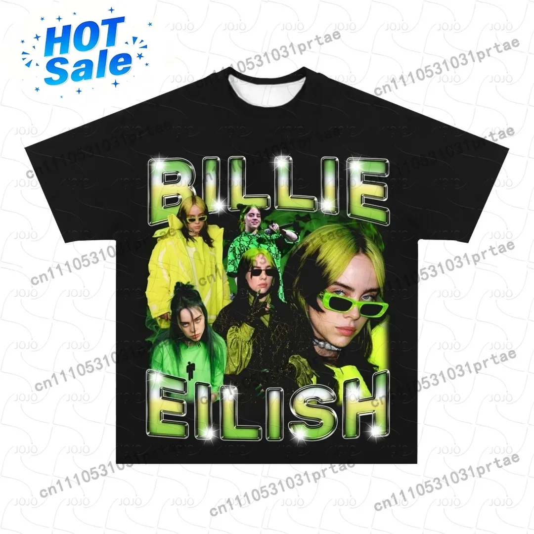 Summer Clothing Men 2025 - T-shirt con Motivo Retrò Billie Eilish