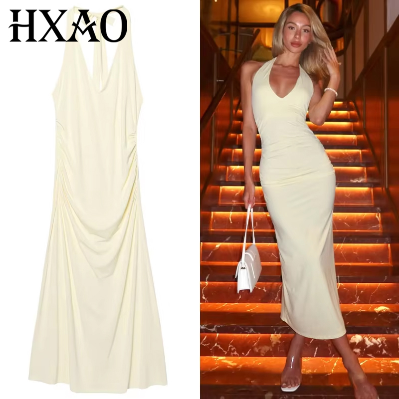 Yellow Summer Clothing - HXAO 2025 Abito da donna giallo