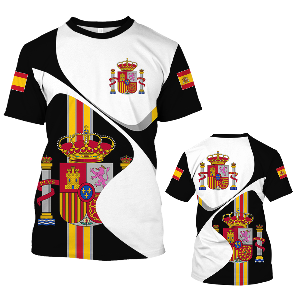 Summer Clothing In Spanish - T-shirt vintage Spagna per uomo Bandiera
