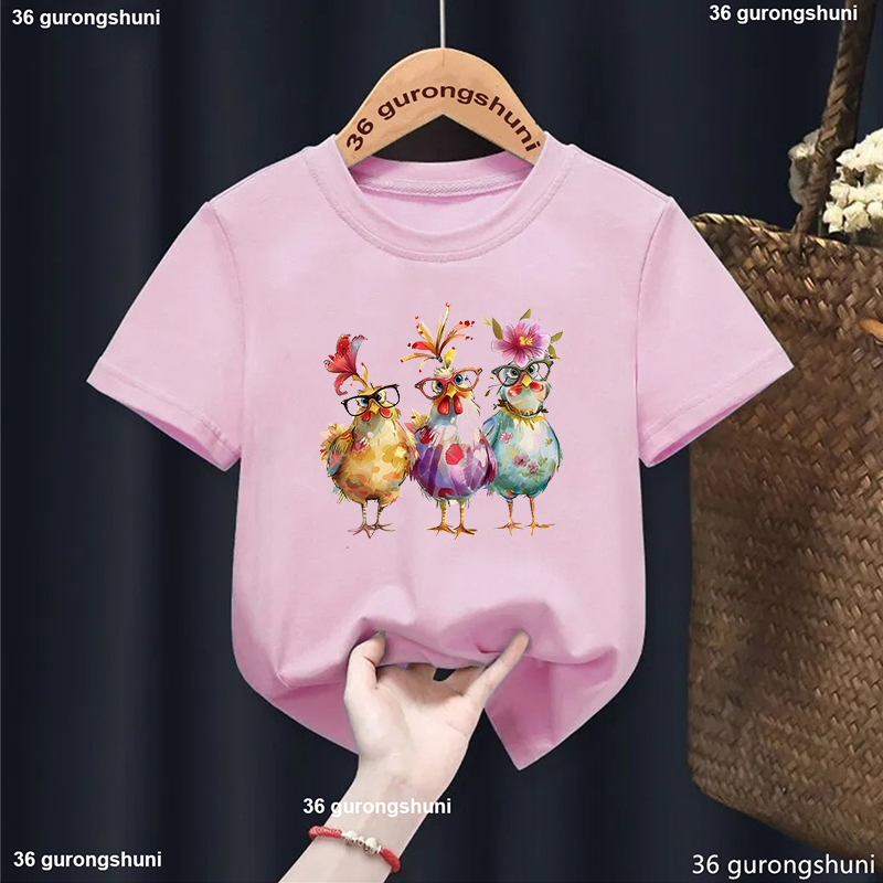Summer Loving Kids Clothing - T-shirt stampata con fiori di pollo