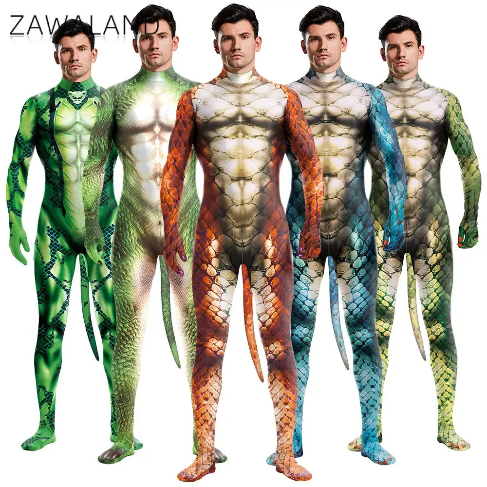 Summer Vacation Clothing Men - Zawaland Serpente Drago Costumi da uomo