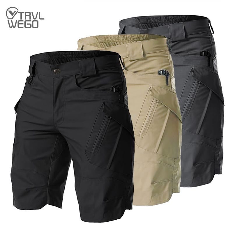 Summer Hiking Clothing - Pantaloncini Cargo Tattici da Uomo TRVLWEGO