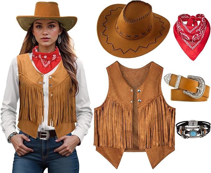 Summer Vacation Clothing Men - Donna Uomo Costume da cowgirl Gilet