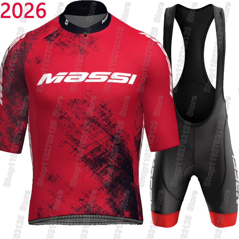Summer Clothing In Spanish - Completo Ciclismo Massi 2026 Team: Maglia
