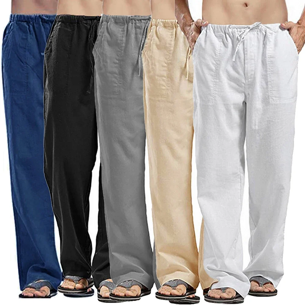 Pantaloni casual da uomo Panta - Summer Clothing Men Linen recensione e prezzo