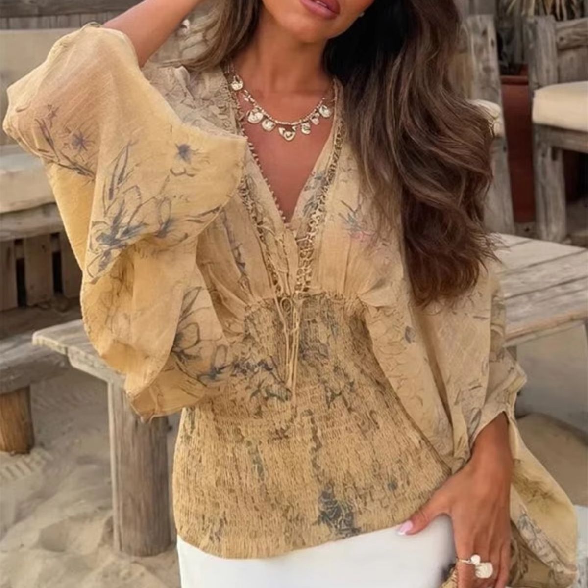 Camicia Vintage Stampata con S - Summer Clothing Resort recensione e prezzo