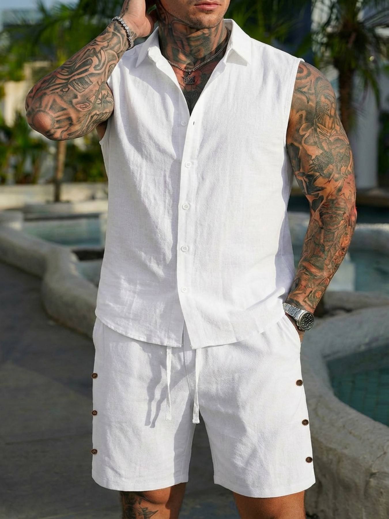 Set Camicia in Lino Estivo per - Summer Clothing Men Linen recensione e prezzo