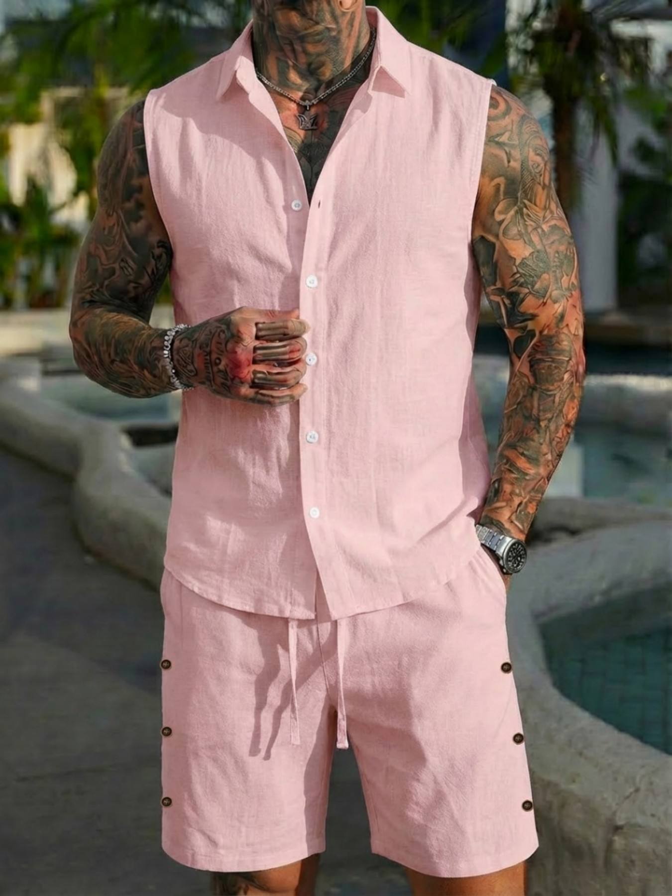 Set Camicia in Lino Estivo per - Summer Clothing Men Linen recensione e prezzo