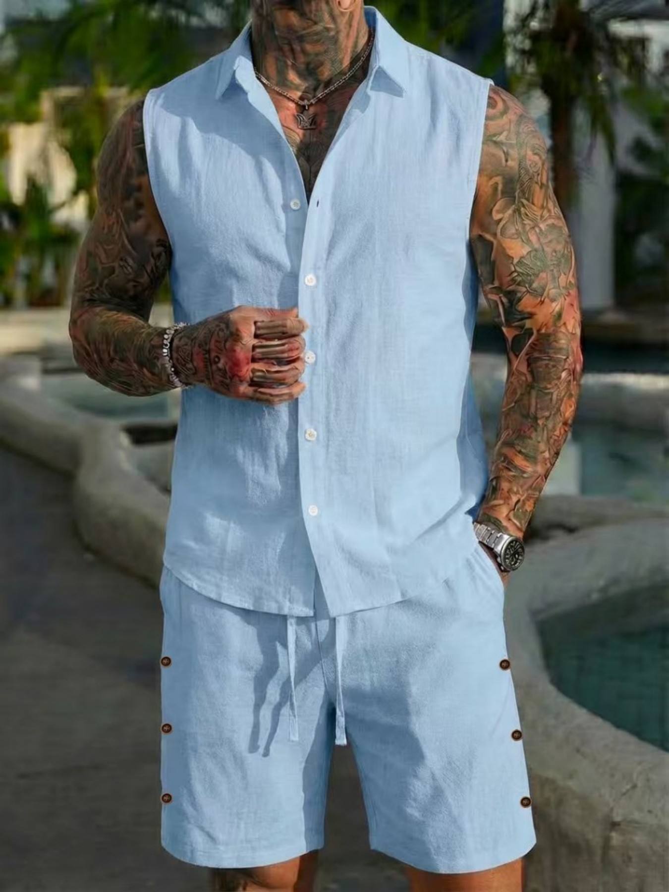 Set Camicia in Lino Estivo per - Summer Clothing Men Linen recensione e prezzo