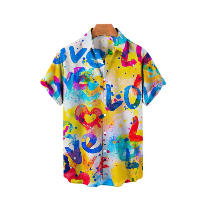 Camicie in stile dipinto a oli - Summer Vacation Clothing Men recensione e prezzo