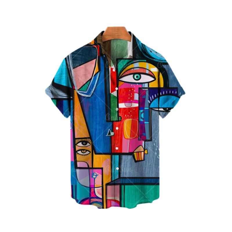 Camicie in stile dipinto a oli - Summer Vacation Clothing Men recensione e prezzo