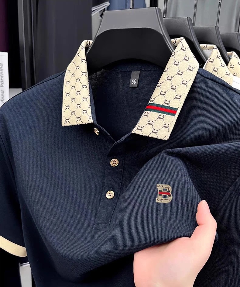 Polo a maniche corte da uomo d - Summer Clothing Men Linen recensione e prezzo