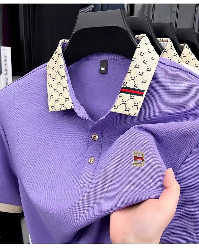 Polo a maniche corte da uomo d - Summer Clothing Men Linen recensione e prezzo