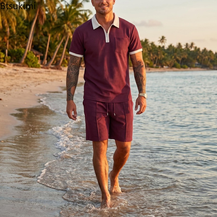 Set Estivo da Uomo con Polo a  - Summer Vacation Clothing Men recensione e prezzo