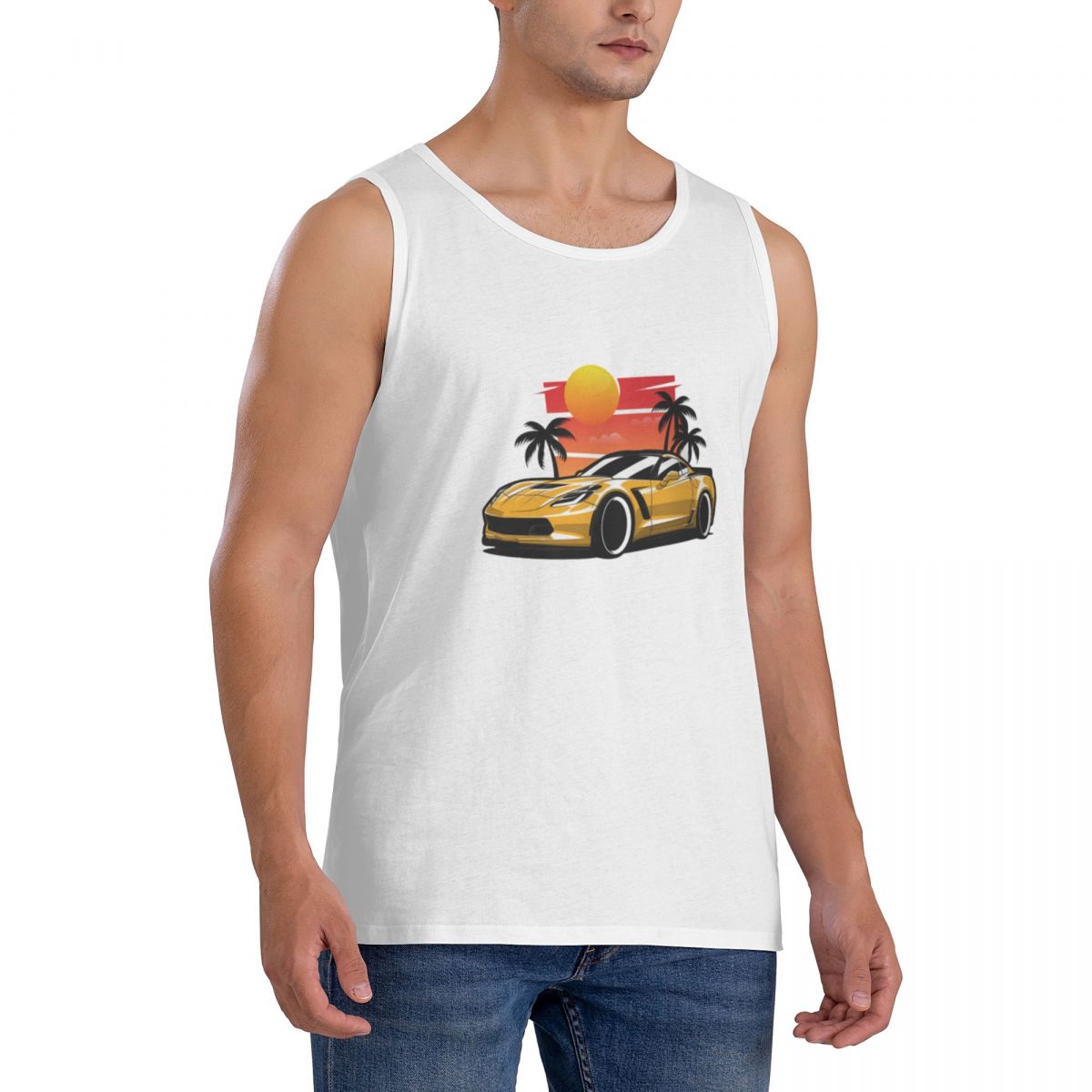 T-shirt senza maniche da uomo  - Yellow Summer Clothing recensione e prezzo
