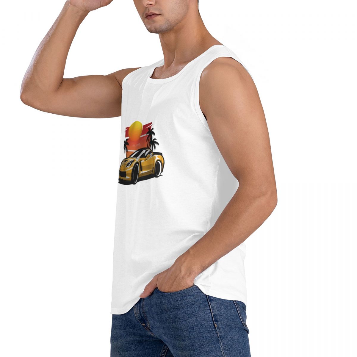 T-shirt senza maniche da uomo  - Yellow Summer Clothing recensione e prezzo