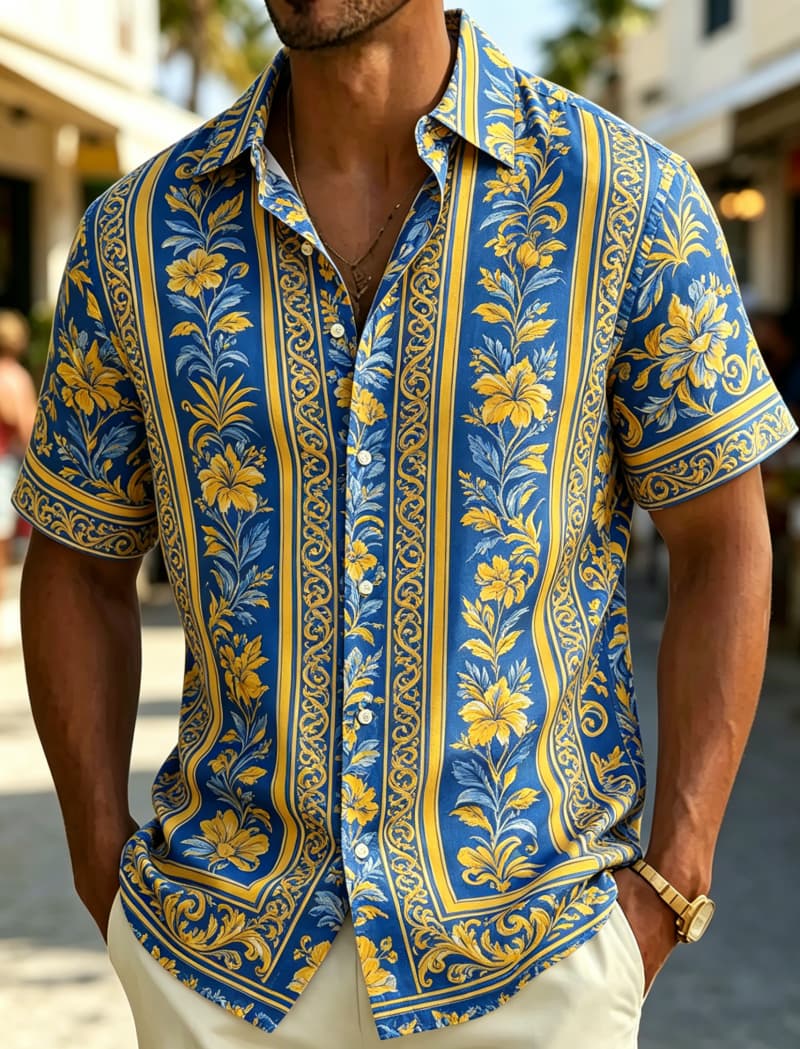 Camicia da Uomo a Maniche Cort - Summer Clothing Resort recensione e prezzo