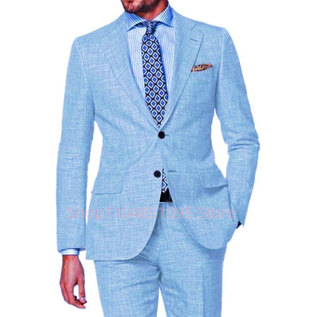 Completo da Uomo in Lino Bianc - Summer Clothing Men Linen recensione e prezzo