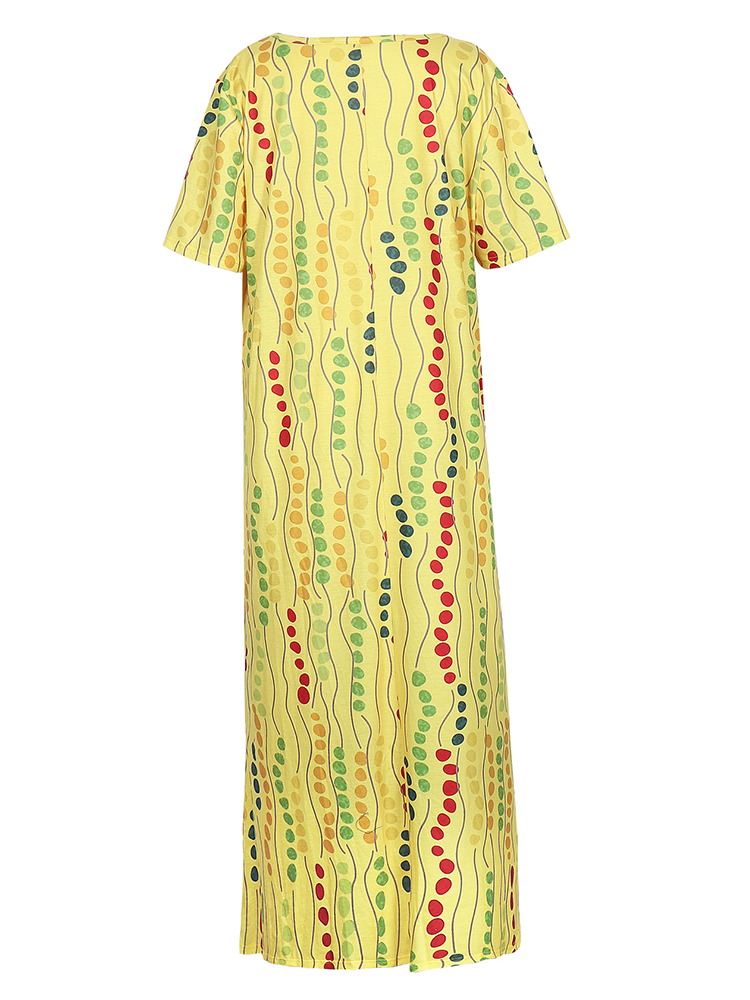Abito midi stampato giallo tag - Yellow Summer Clothing recensione e prezzo